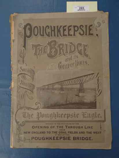 Appraisal: Early th c Poughkeepsie Bridge pamphlet Cover loose tattered