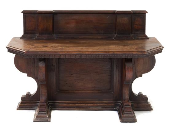 Appraisal: Sale Lot A Jacobean Style Walnut Bench th century having