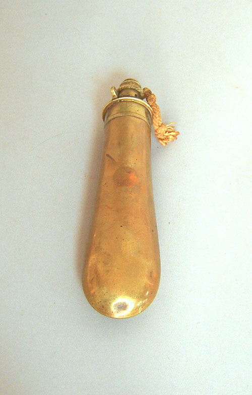 Appraisal: Hawkesley copper powder flask late th c l