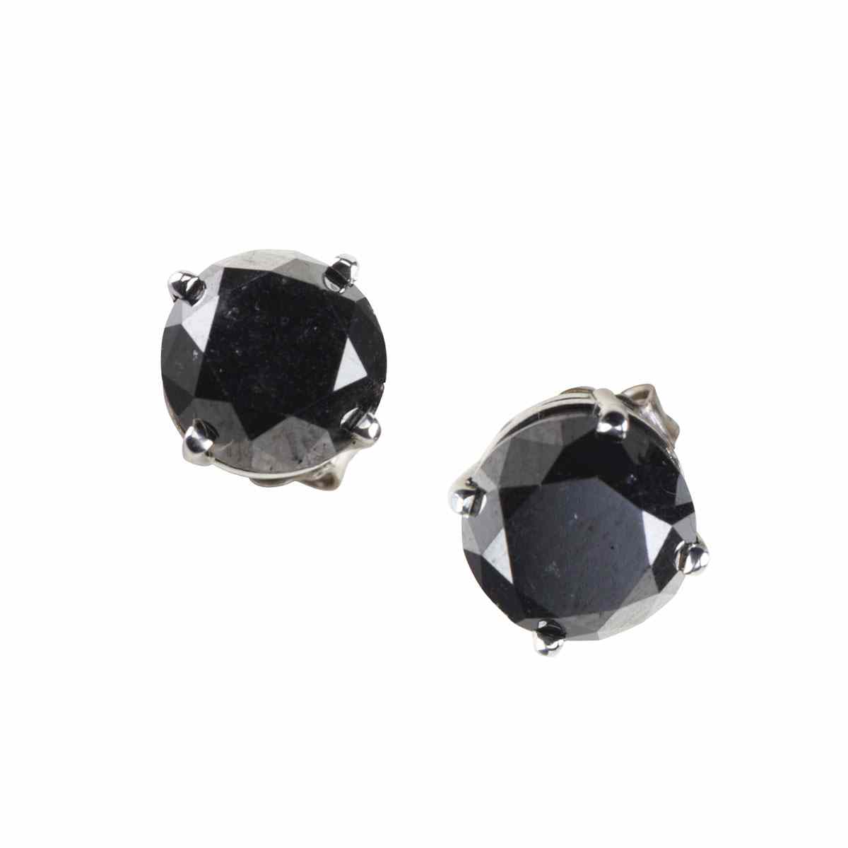 Appraisal: Pair Of k White Gold Stud Earrings each set with