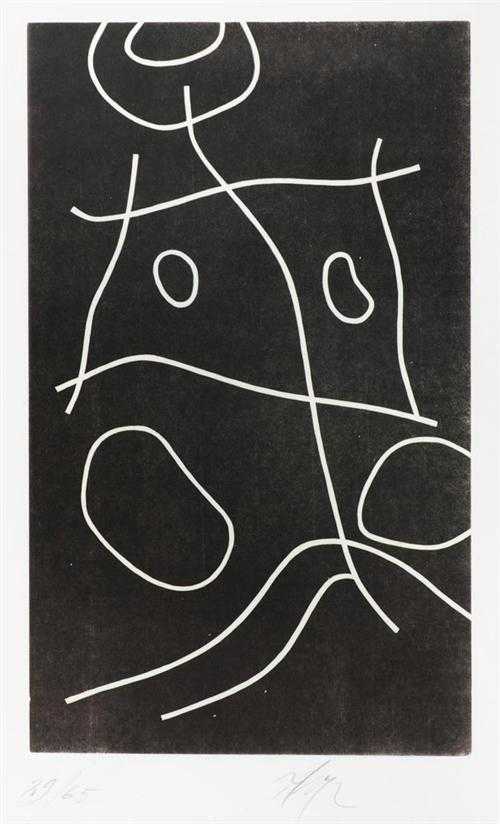 Appraisal: ARP JEAN Composition Wood cut Signed lower right Arp Plate