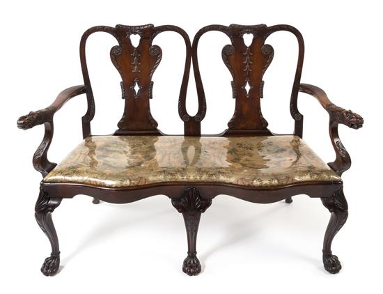 Appraisal: Sale Lot An Irish George III Style Mahogany Bench th