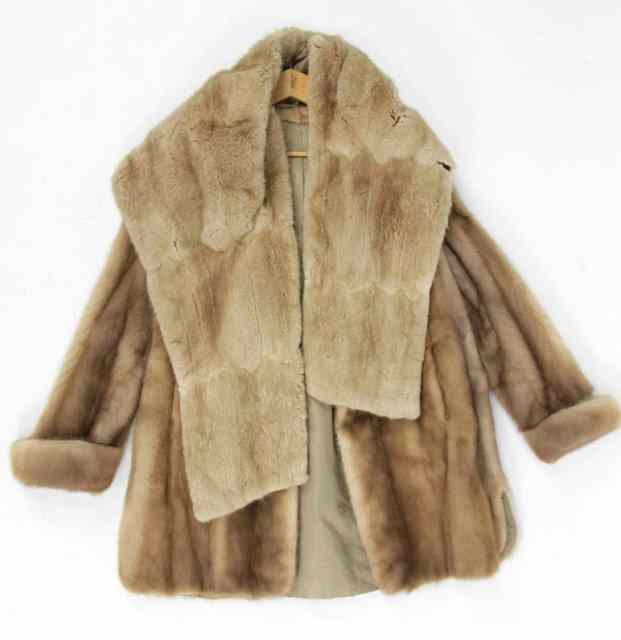 Appraisal: A fur coat and a fur stole