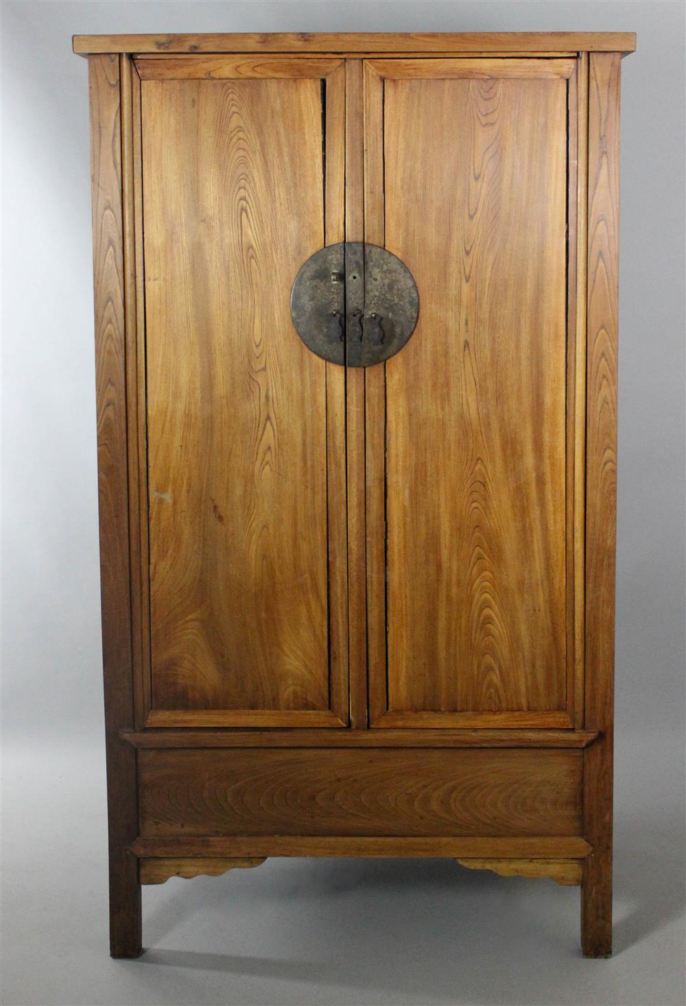 Appraisal: CHINESE SOFTWOOD TALL CABINET crafted in the Ming taste with