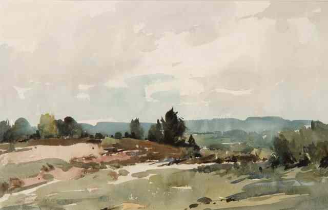 Appraisal: EDWARD WESSON - English landscape signed in pencil lower left