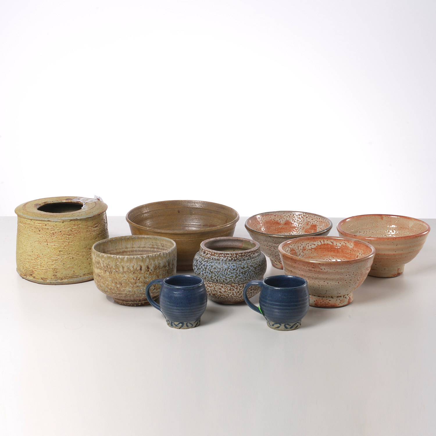 Appraisal: STUDIO POTTERY COLLECTION INCL KAREN KARNES th c pieces incl