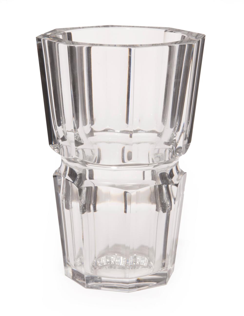 Appraisal: Baccarat Crystal Edith Vase marked h in dia in