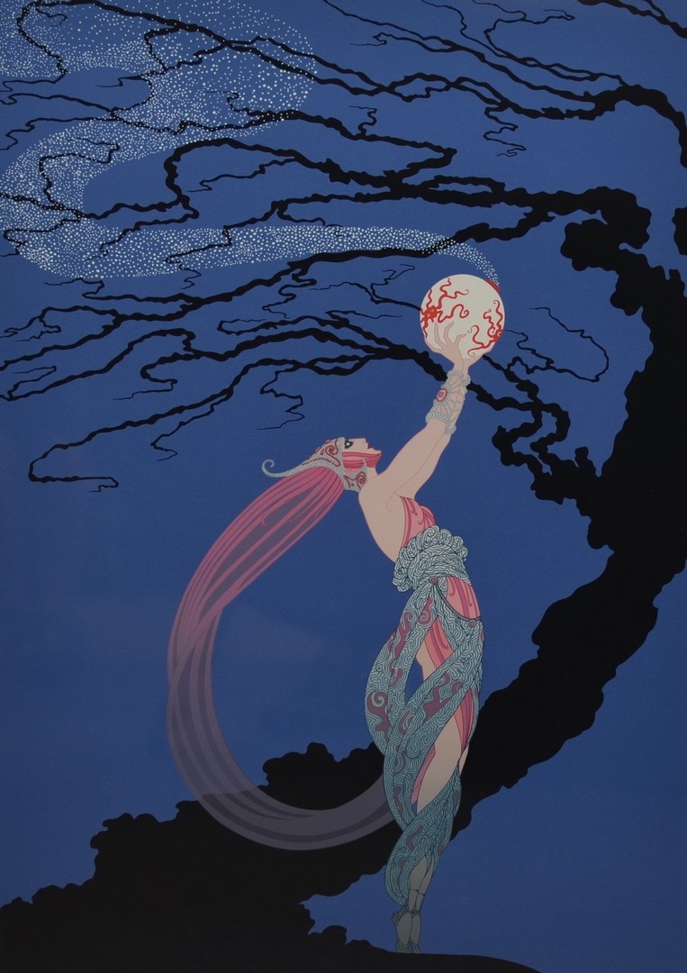 Appraisal: Erte Romain de Tirtoff Russian French - serigraph Fireflies edition