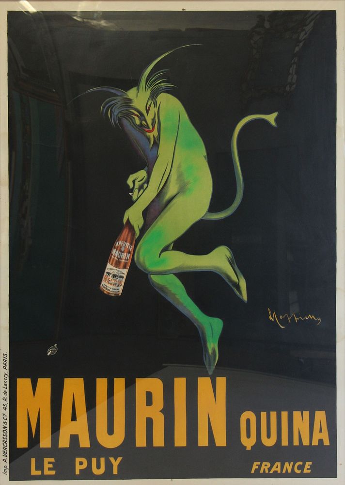 Appraisal: VINTAGE LITHOGRAPHIC POSTER Maurin Quina From a New York NY