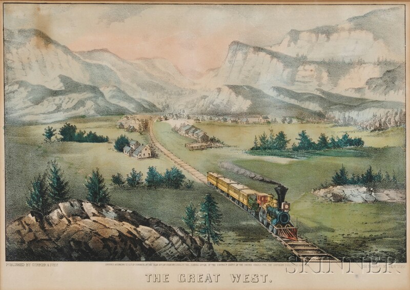 Appraisal: Currier Ives publishers American - THE GREAT WEST Conningham Identified