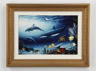 Appraisal: Robert Wyland signed numbered sea life lithograph Late th century