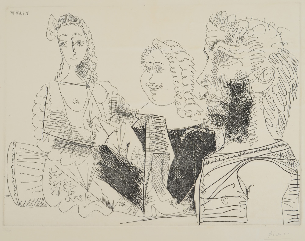 Appraisal: PICASSO Pablo Spanish - Etching from series '' x ''