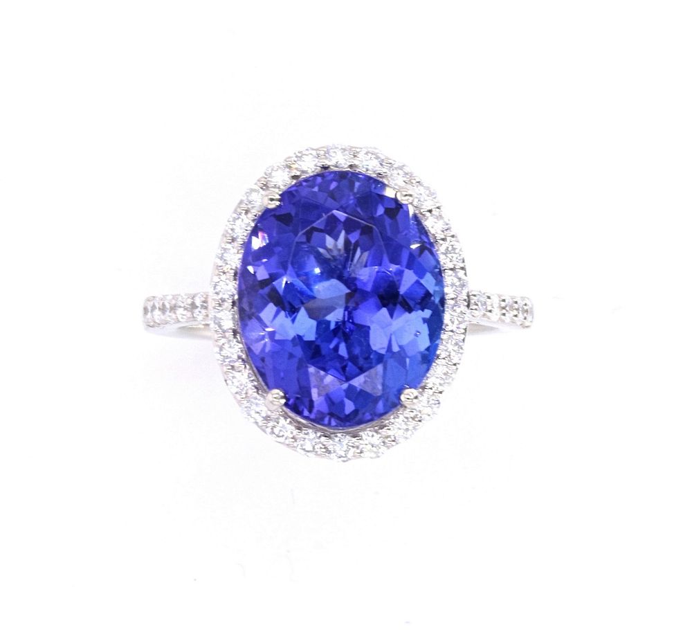 Appraisal: AAA Tanzanite ct VS Diamond Platinum Ring Featured in this