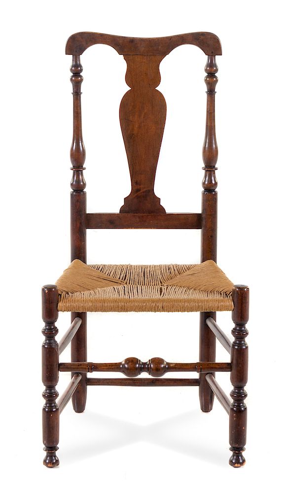 Appraisal: A Queen Anne Maple Side Chair A Queen Anne Maple