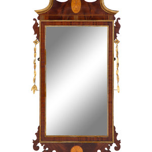 Appraisal: A Federal Style Parcel Gilt Mahogany Mirror Early th Century