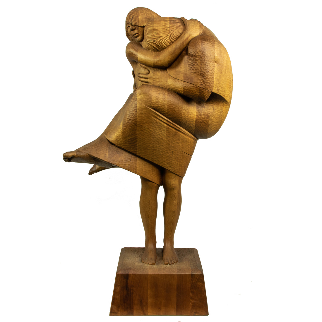 Appraisal: SCULPTURE RUSSELL WRAY Russell Wray American b Untitled Embrace carved