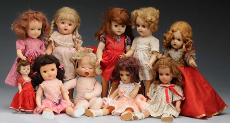 Appraisal: Lot of Mid- th Century Dolls Description Consists of mainly