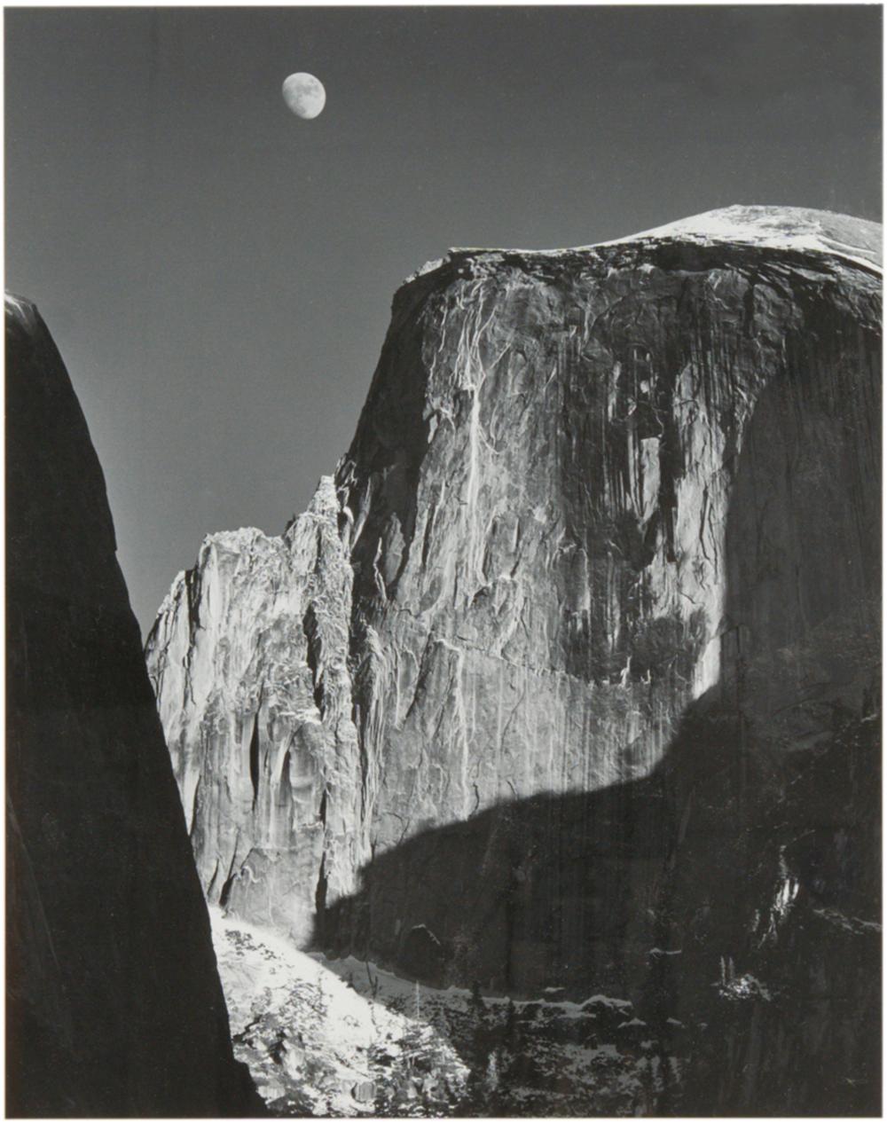 Appraisal: ANSEL ADAMS - MOON AND HALF DOME YOSEMITE NATIONAL PARK