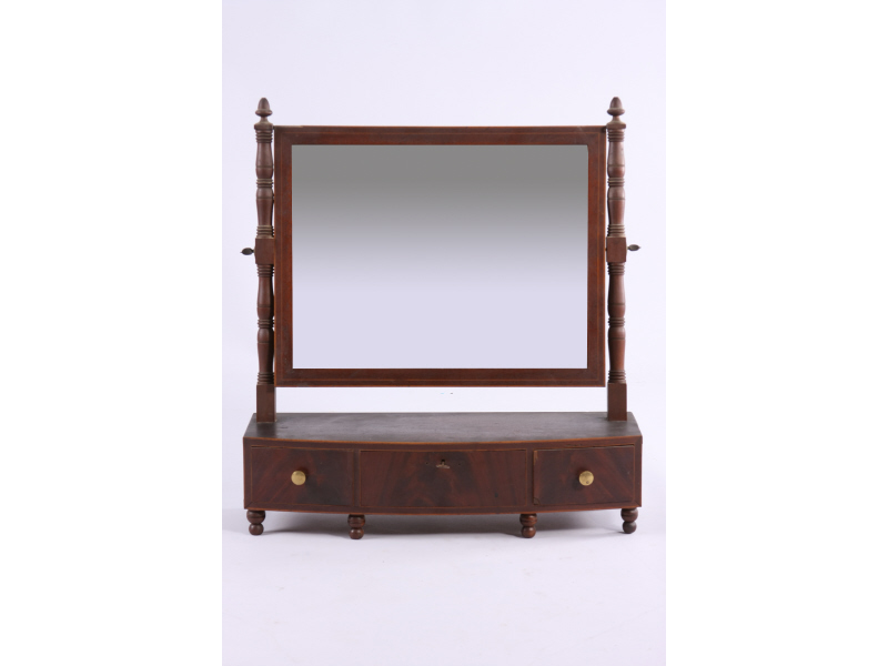 Appraisal: Sheraton Shaving Mirror American early th c mahogany and mahogany