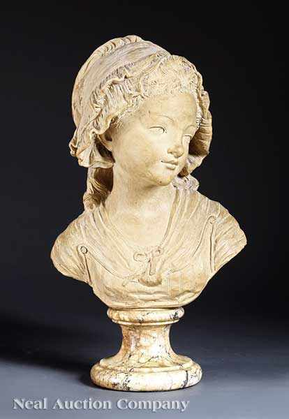 Appraisal: French School th c A Terracotta Bust of a Young