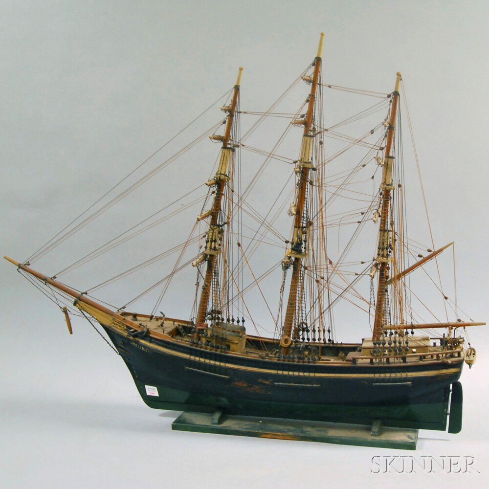 Appraisal: Painted and Carved Wooden Ship's Model of the Horlinsiu ht