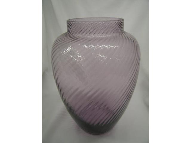 Appraisal: Steuben Art Glass Vase amethyst with swirling decor tall excellent