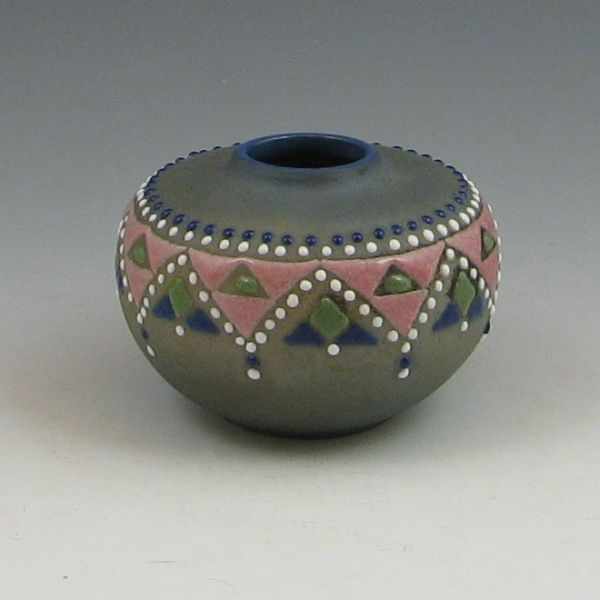 Appraisal: Brush McCoy Jewel cabinet vase Marked Mint '' wide by