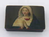 Appraisal: A th Century Continental lacquer snuff box probably German painted