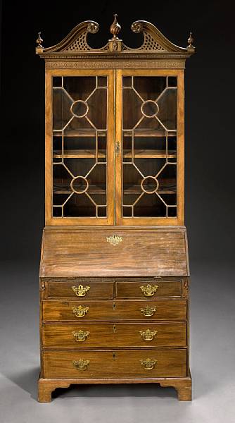 Appraisal: A George III mahogany secretary cabinet th century and later