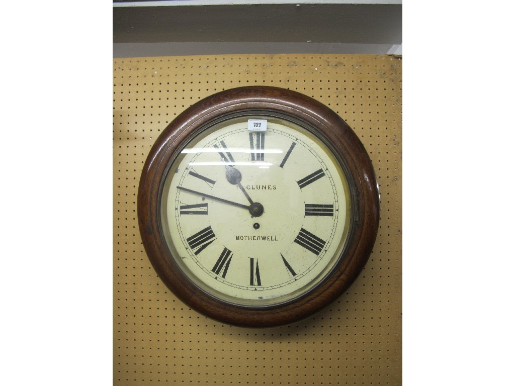 Appraisal: Victorian fusee circular wall clock named F Clunes Motherwell