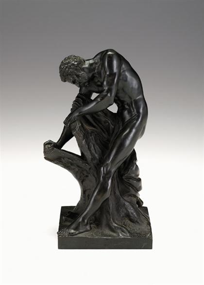 Appraisal: After Edme Dumont French - milo of croton Bronze dark