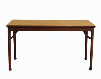 Appraisal: A Chinese Ming-style rectangular table on slightly tapering legs terminating