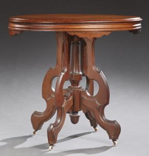 Appraisal: American Victorian Carved Oak Center Table th c American Victorian