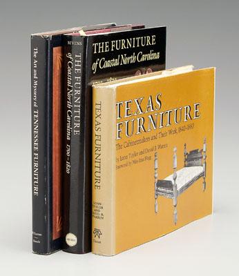 Appraisal: Three books Southern furniture John Bivins The Furniture of Coastal