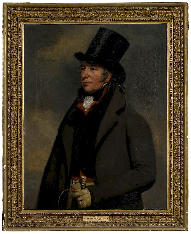 Appraisal: Attributed to Sir John Hoppner British Portrait of a Gentleman