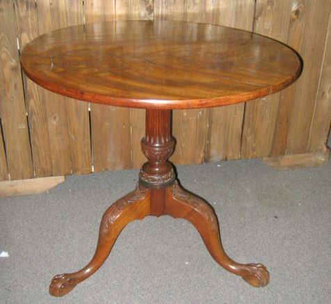 Appraisal: AMERICAN TH CENTURY MAHOGANY TILT TOP TEA TABLE Signed T