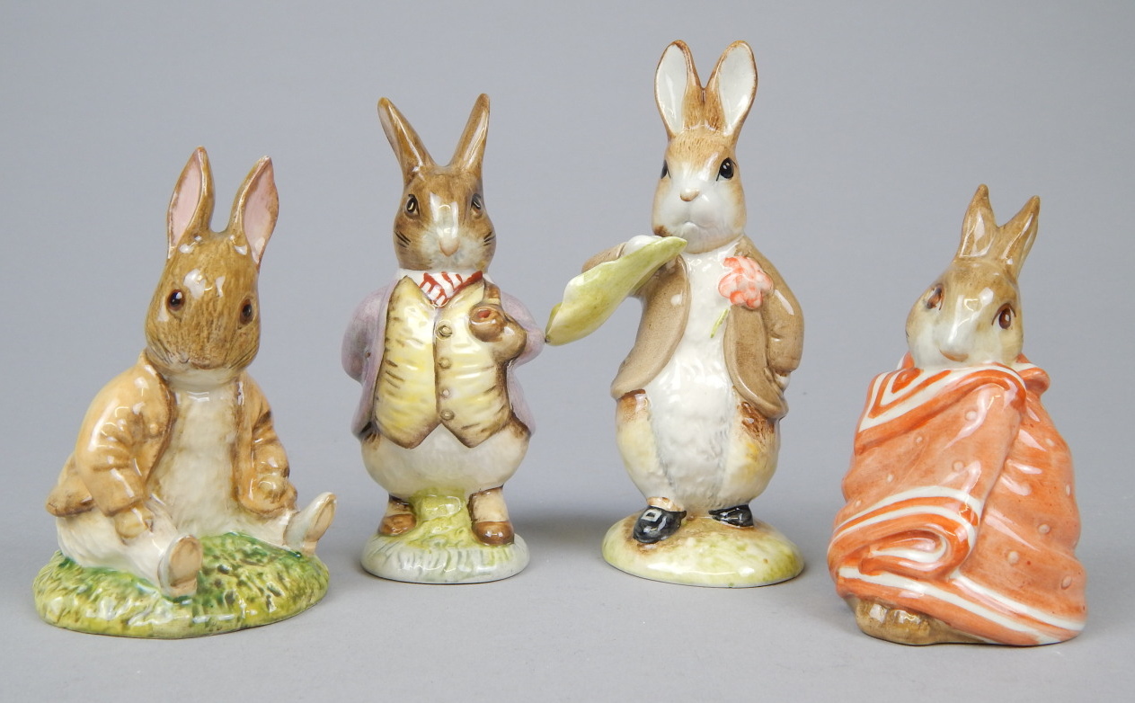 Appraisal: Four Royal Albert Beatrix Potter figures to include Mr Benjamin