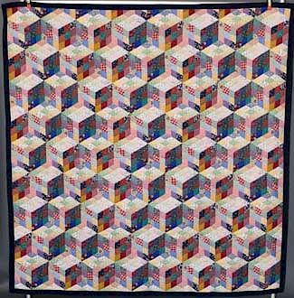 Appraisal: Hand stitched Amish quilt Hand stitched Amish quilt x Condition