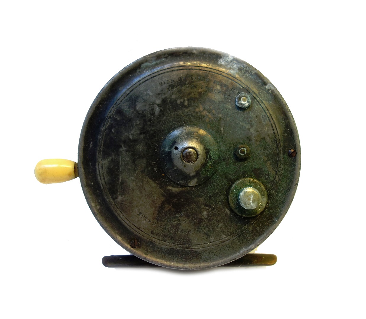 Appraisal: A Hardy Bros Ltd inch salmon reel with ivorine handle