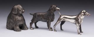 Appraisal: S Kirk Son sterling silver dog miniatures h Three S