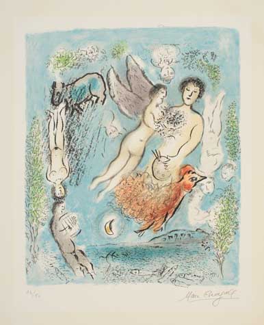 Appraisal: MARC CHAGALL L' le de Poros Color lithograph x mm