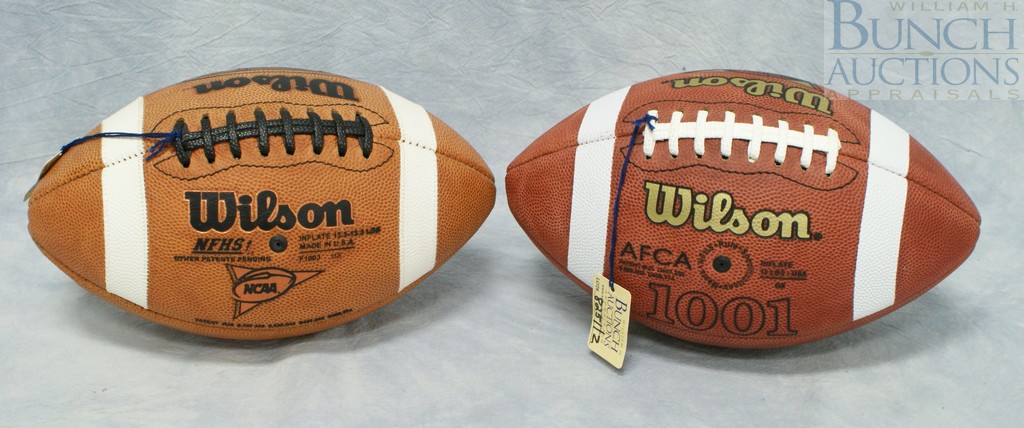 Appraisal: Wilson NCAA footballs one AFCA one GST NFHS