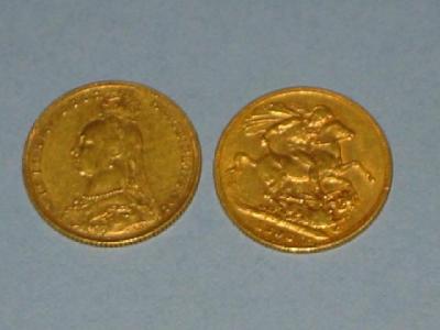 Appraisal: TWO VICTORIAN GOLD SOVEREIGNS dated and