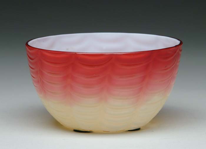 Appraisal: WHEELING DRAPE FINGER BOWL Wheeling drape pattern with colors of