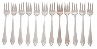 Appraisal: Twelve American Silver Forks Wm B Durgin Co Concord NH