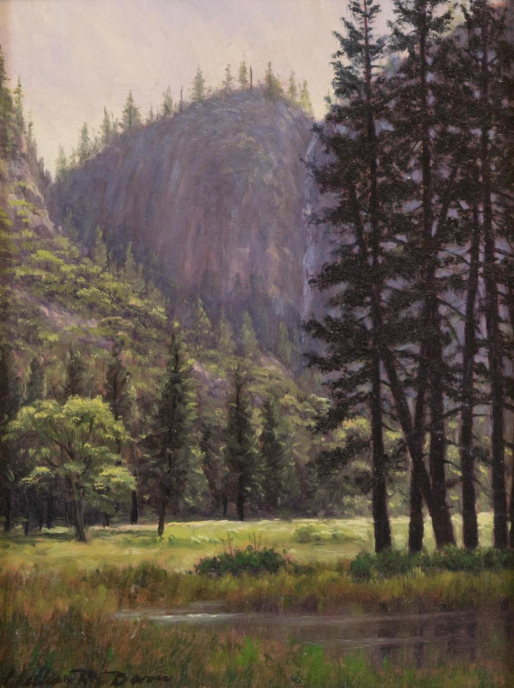 Appraisal: WILLIAM R DAVIS Massachusetts born oil on board Morning Yosemite