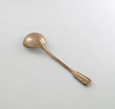 Appraisal: A military Fiddle and Thread pattern sauce ladle by George