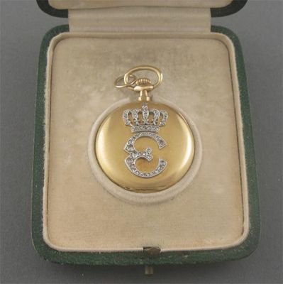 Appraisal: An ct gold fob watch gold dial with subsidiary seconds