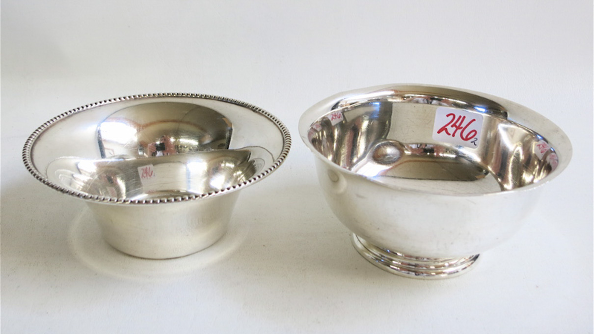 Appraisal: TWO STERLING SILVER BOWLS a ring footed bowl by International