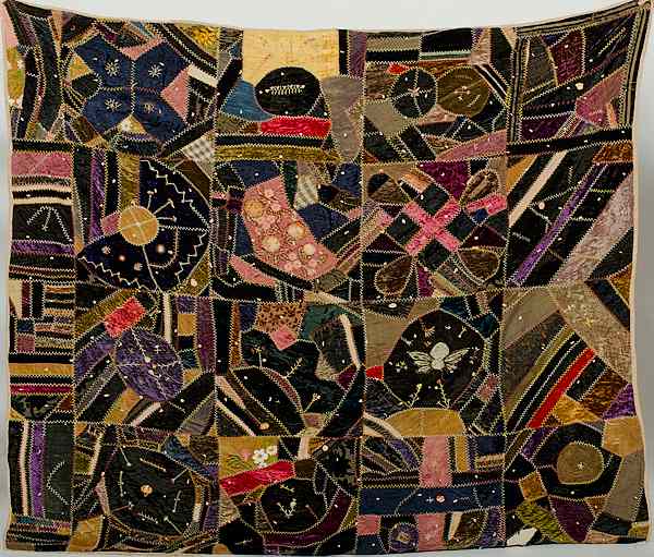 Appraisal: Crazy Quilt American late th century A crazy quilt constructed